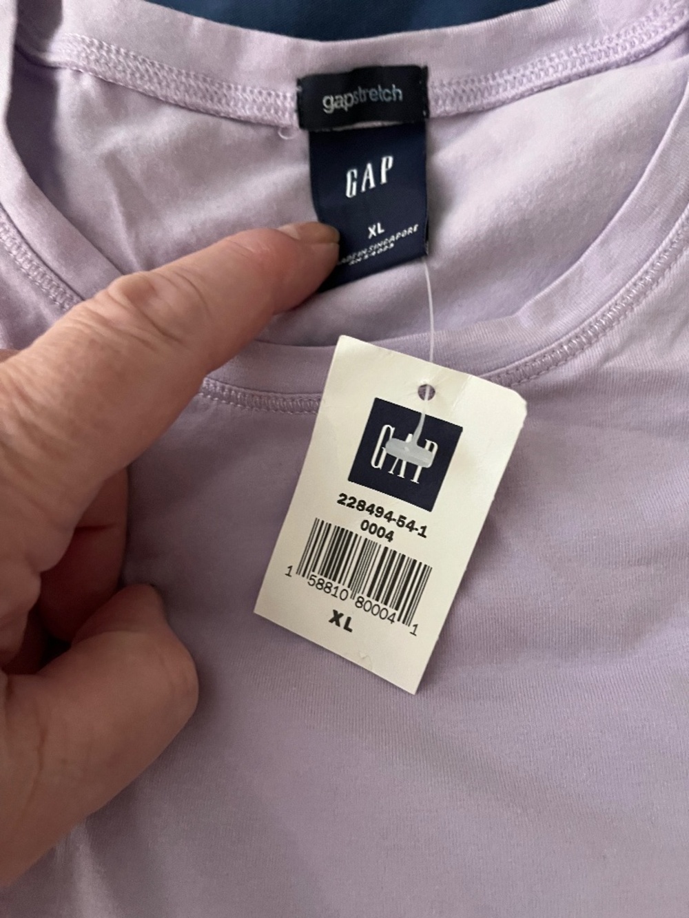 GAP NWT XL cotton stretch lavender t shirt